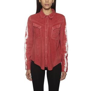 GIORGIO BRATO Tie-Dye Effect Western Shirt Women RED Coats & Jackets